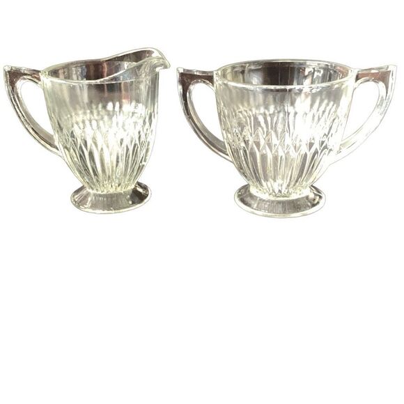 Vintage Jeannette Depression Glass Sugar Creamer Charm to Your Table Retro Class - Picture 1 of 16